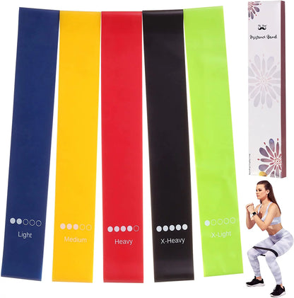 - Resistance Bands, Pack of 5 Different Resistance Levels, Exercise Bands Resistance